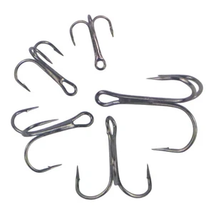 Swimerz Round Bend Trebles Size 2 Black Nickel, 50 pack - Picture 1 of 3