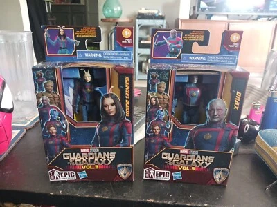 Lote 2 Marvel Guardianes de la Galaxia Vol 3 Epic Hero Series 1 Drax & Mantis Foto 1 de 4