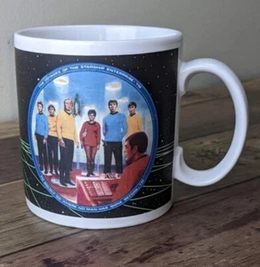 Star Trek Coffee Mug Cup 1991 Enterprise Crew Beam Us Down Scotty P7533 Hamilton - Picture 1 of 7