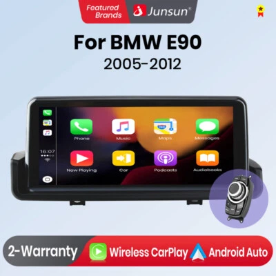 Linux Car autoradio Per BMW E90 E91 E92 2005-2012 CarPlay Android auto Bluetooth - Immagine 1 di 4