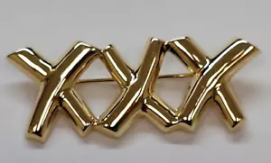 BROCHE DE BESOS DE ORO AMARILLO XXX 14 QUILATES, ORO AMARILLO - Imagen 1 de 4
