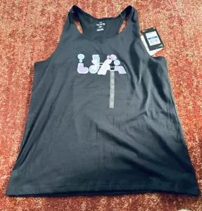 Under Armour Girl's Youth XL 16-18 Bubble Tank Top NEW Black w/Logo - Picture 1 of 3