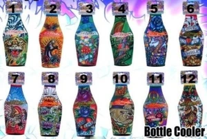 EIN (1) ED HARDY FLASCHE REISSVERSCHLUSS GETRÄNKEKÜHLER FÜR BIER/LIMONADE (MANN & FRAUEN) - Bild 1 von 25