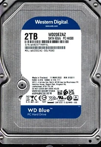 WD20EZAZ-00L9GB0 S/N: WXB2D WESTERN DIGITAL 2TB THAILAND MAR 2022 - Picture 1 of 2