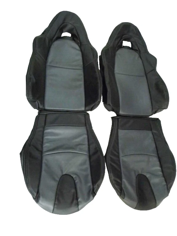 Mazda RX-8: серые и черные чехлы на спортивные сиденья из синтетической кожи (2003–2011 гг.) - Изображение 1 из 1