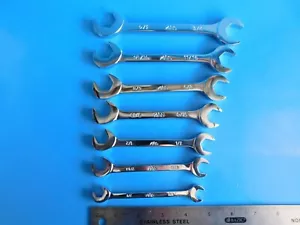 NEW, MAC TOOLS "3/8IN.THRU 3/4IN." ANGLE HEAD WRENCH'S, LOT OF 7 - Foto 1 di 4
