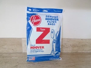 3 pack Genuine Hoover Allergen filtration Vacuum Bags Type Z For Upright - Picture 1 of 3
