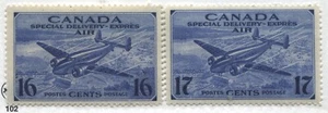 Canada 1946 16 & 17 cents Air Mail Special Delivery aniline ink mint o.g. hinged - Picture 1 of 1