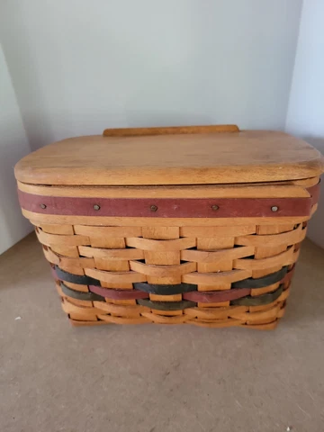 Longaberger basket recipe holder with lid and protector Cover