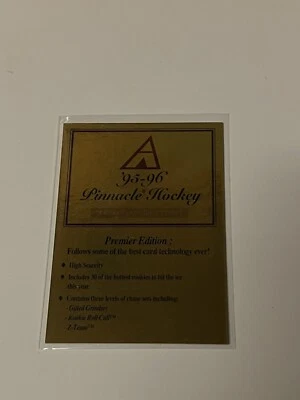 1995-96 Pinnacle Hockey Promo  **031893 - Image 1 of 2