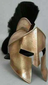 300 Spartan Helmet Ancient Reenactment Replica Armor Helmet With Plume LARP Xmas - Picture 1 of 4