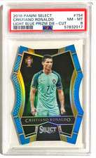 2016-17 Select Cristiano Ronaldo #'d 244/249 Light Blue Prizm Die-Cut PSA 8 #154
