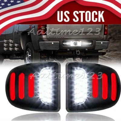 LED License Plate Light Red DRL Tube For Silverado For GMC For Sierra 1500 2500 - Image 1 of 4