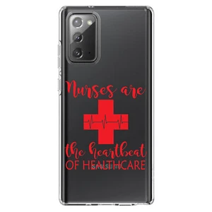 Clear Case for Galaxy Note Nurses Are The Heartbeat of Healthcare - Picture 1 of 7