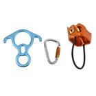 50KN Descender + 25KN Climbing Carabiner 25KN Device for Mountaineering