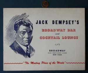 1950er Jahre Ära New York City Jack Dempsey's Restaurant Souvenirfoto Schwergewicht- - Bild 1 von 1