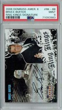 PSA 9 Bruce Buffer 2008 Donruss Americana #RK-BB Rookie Card Sig. Auto #173/500
