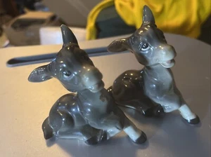 #H - Relco Japan Salt & Pepper Shakers Donkeys Burro Mule Mid Century - Picture 1 of 5