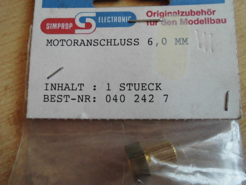 Simprop Motoranschluss 6,0 mm - Image 1 of 1