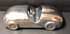 Silber Chrom Keramik Auto Cabrio Kunst Dekor groß 10 1/2 Zoll Auto Skulptur - Bild 1 von 4