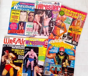 6xVintage 1974-1991-Wrestling Magazine-Wrestling Annual-Wrestling Gold Belt RARE - Picture 1 of 1