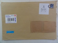 GB QEII White Horizon label A 2004 from SE5 Int sighnedfor RI3 cover + E stamp