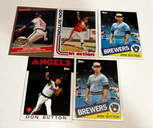 Don Sutton Menge 5 Dodgers Brewers Baseball Karten Mitglied HOF M13 - Bild 1 von 2