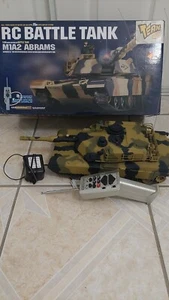 1:24 U.S M1A2 Abrams RC Tank 2.4GHz Airsoft & Infrared Desert Camo - Picture 1 of 12