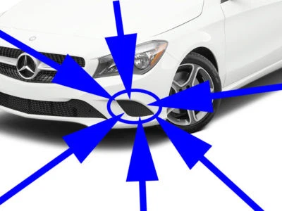 PARAGOLPES DELANTERO IZQUIERDO REJILLA MALLA MERCEDES-BENZ CLASE CLA250 GENUINO Foto 1 de 2