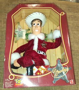 Disney TOY STORY Sheriff SANTA WOODY Christmas NOS NEW Holiday Hero 1999 Mattel - Picture 1 of 6