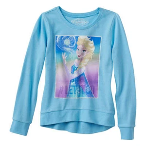 Disney Frozen Elsa Snow Queen Girls Lightweight Pullover Sweatshirt - Picture 1 of 1