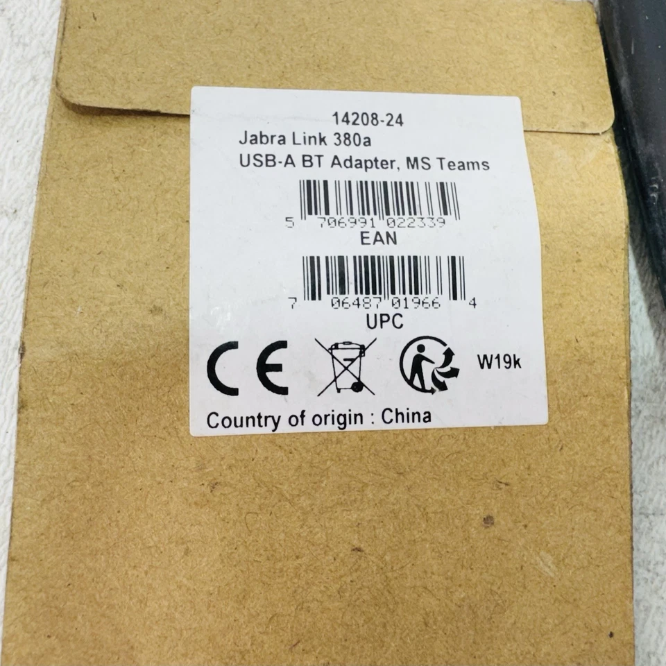 JABRA LINK 380a UC - USB-A BT Adapter Part 14208-26 Bluetooth