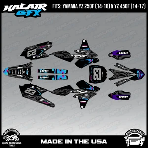 Graphics Kit for Yamaha YZ250F (2014-2018) & YZ450F (2014-2017)  Acid - PURPLE - Picture 1 of 4