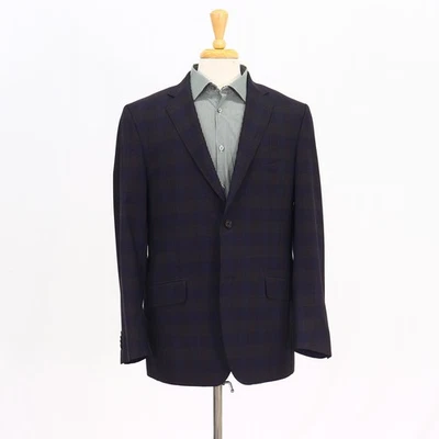 ETRO 44R Brown Sport Coat Blazer Jacket Check 2B Wool - Image 1 of 4
