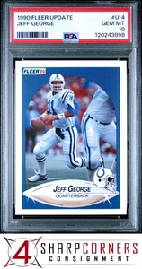 1990 FLEER UPDATE #U-4 JEFF GEORGE RC COLTS PSA 10 - Picture 1 of 2
