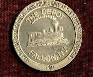 1, $1.00 Slot Token.  Depot, The   Fallon, NV. - Picture 1 of 2