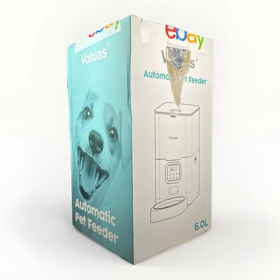 VOLUAS Alimentadores Automáticos para Gatos - Dispensador de Alimentos para Mascotas para Alimentos Secos, Alimentador Temporizado para Gatos Foto 1 de 4