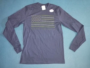 Trump Winery Flag Wine Glass Shirt L/S NWT  Charlottesville VA Navy Blue M Rare - Picture 1 of 8