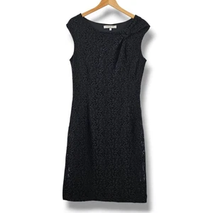 Vestido Evan-Picono Negro Floral Encaje Talla 16 Sin Mangas Elegante Ropa de Noche... - Imagen 1 de 7