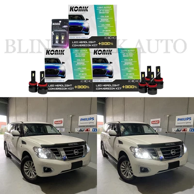 KONIK H11 H9 H11 T10 LED Headlight Fog Light Parker for Nissan Patrol Y62 S3 S4 - Image 1 of 4
