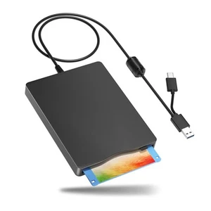 Floppy Disk Reader, 3.5 Inch External Floppy Disk Drive with USB Type-C,8371 - Photo 1/5
