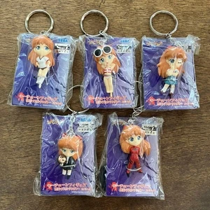 Neon Genesis Evangelion figure key chain set 5 lot Asuka SEGA Japan anime m654 - Picture 1 of 4