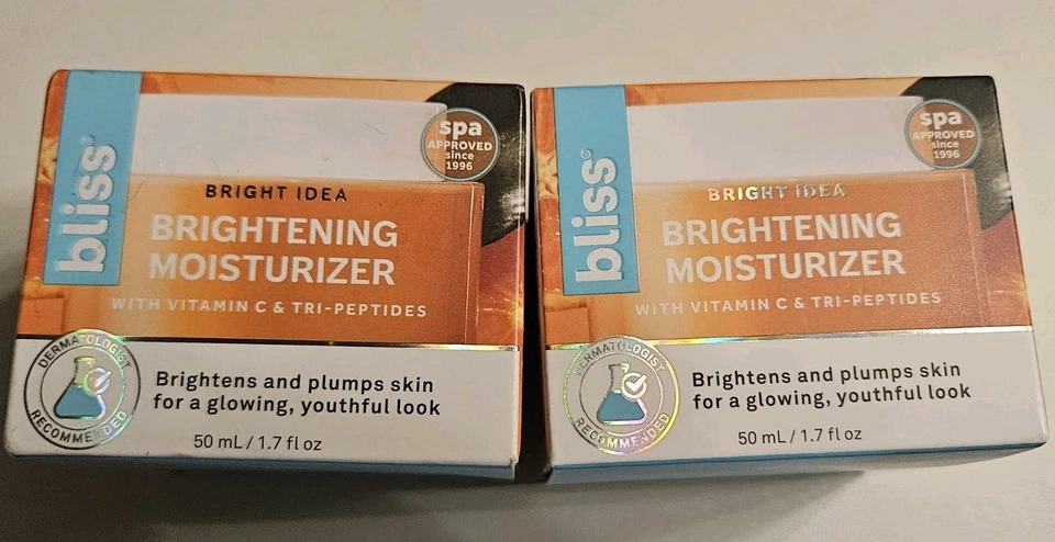 PACK de 2 cremas hidratantes iluminadoras Bliss vitamina C brillante y tripéptido 1,7 fl oz Foto 1 de 4