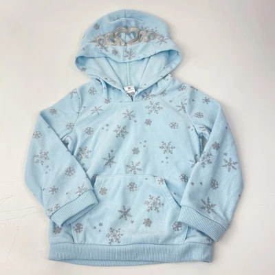 Carter's Wintery Sudadera con Capucha Niña 3T Azul con Copos de Nieve Brillantes LS Pullover Bolsillo Foto 1 de 4