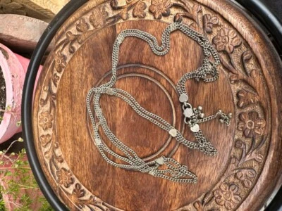 Ancient Old Brass Hand Crfated Silver Plated Belly Dancer Belly Belt Kandura - Image 1 of 4