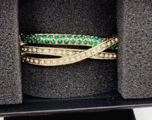 HEIDI DAUS®"Classic Kiss" Crystal Deco Bracelet - Green / Small #53 - Picture 1 of 1