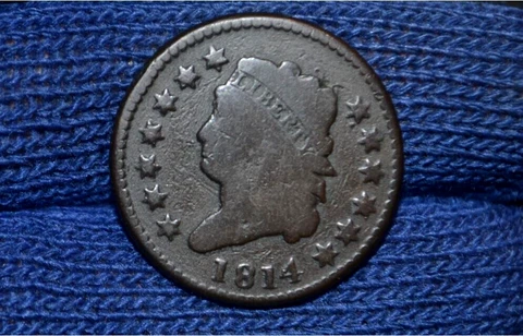 1814 LARGE CENT - Plain 4 ** G/VG ** Get 5% Off at Checkout Cover