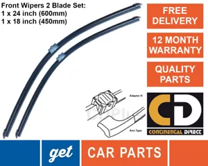 BMW 3 Series 2006 - 2014 Front Wiper Blades (24" + 18") Exact Fit for (E92, E93) - Picture 1 of 3