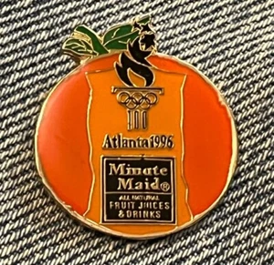 Olympia Pin 1996 ~ Olympische Spiele ~ Sponsor ~ Minute Maid ~ orange ~ Coca-Cola - Bild 1 von 2