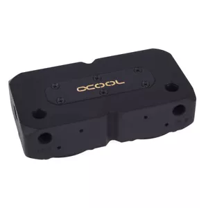 Alphacool Eisdecke Dual D5 Pump Top, Brass, Deep Black - Picture 1 of 6